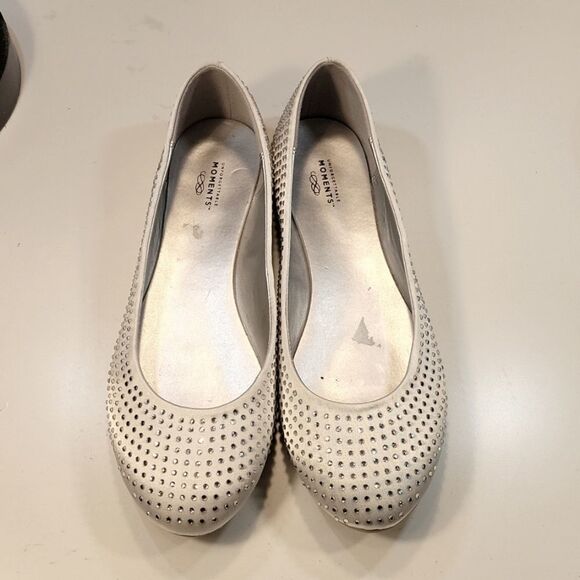 UNFORGETTABLE MOMENTS WOMEN"S BALLET FLATS WITH  RHINESTONES EMBELLISHMENTS - Picture 2 of 12